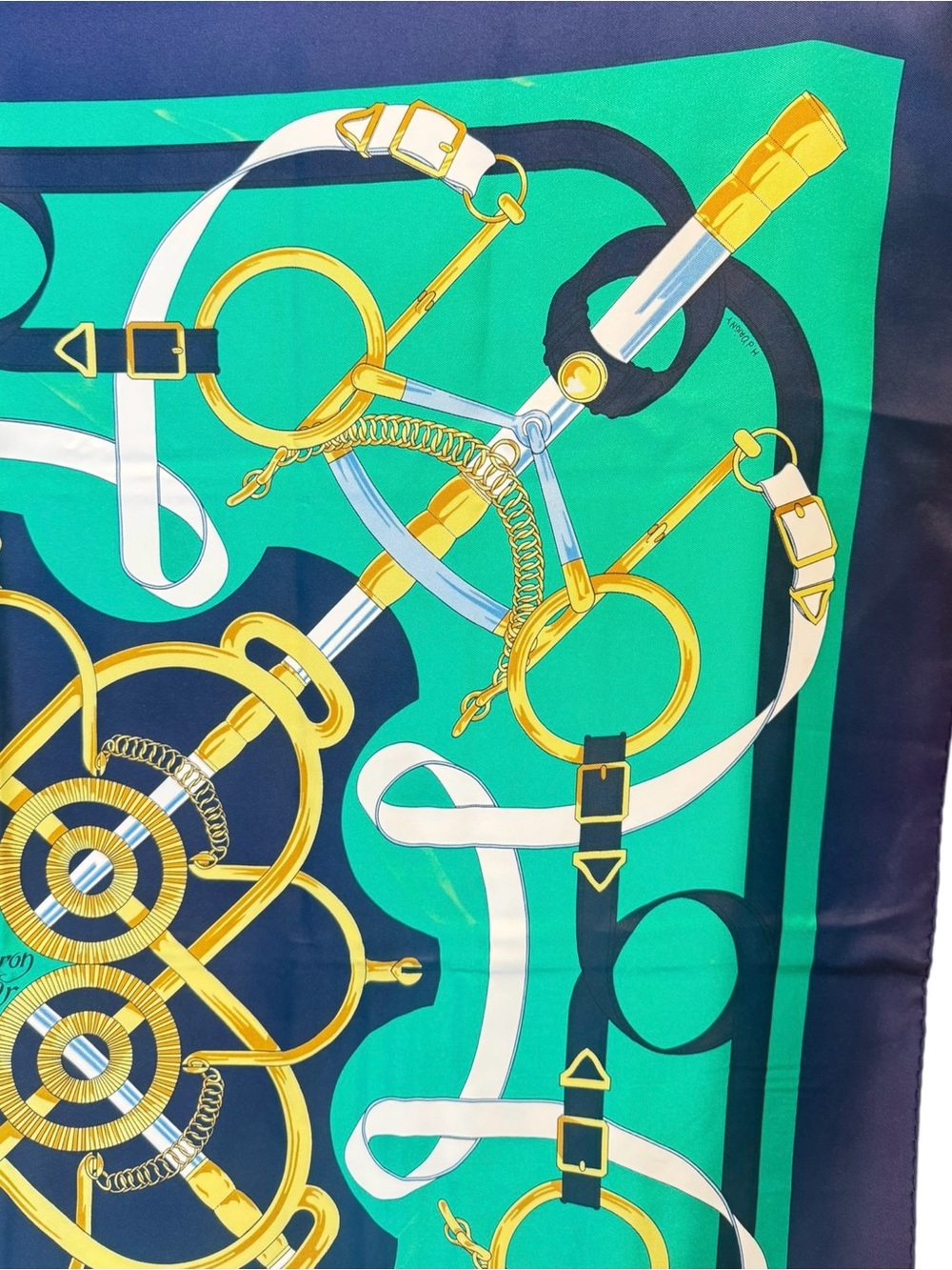 🌈 Hermes Eperon d'Or Carre 90 Silk Scarf - Picture 3 of 6
